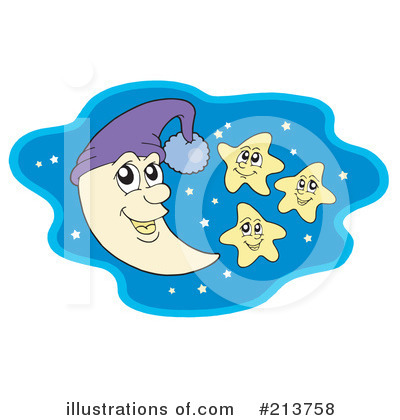 Royalty-Free (RF) Moon Clipart Illustration by visekart - Stock Sample #213758