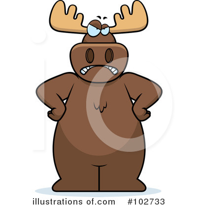 Royalty-Free (RF) Moose Clipart Illustration by Cory Thoman - Stock Sample #102733
