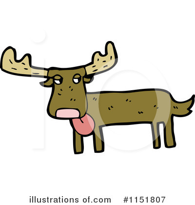 Royalty-Free (RF) Moose Clipart Illustration by lineartestpilot - Stock Sample #1151807