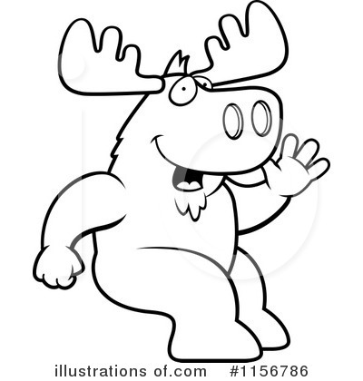 Royalty-Free (RF) Moose Clipart Illustration by Cory Thoman - Stock Sample #1156786