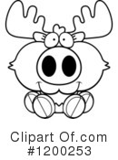Moose Clipart #1200253 by Cory Thoman