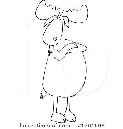Royalty-Free (RF) Moose Clipart Illustration by djart - Stock Sample #1201666