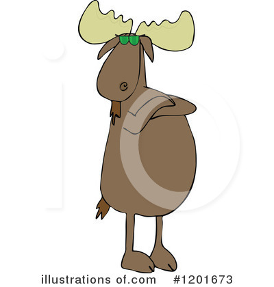 Royalty-Free (RF) Moose Clipart Illustration by djart - Stock Sample #1201673