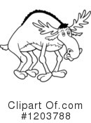 Moose Clipart #1203788 by LaffToon