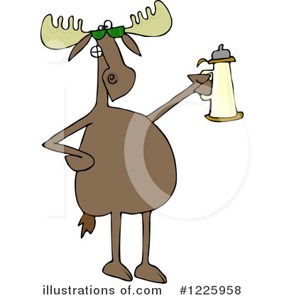 Royalty-Free (RF) Moose Clipart Illustration by djart - Stock Sample #1225958