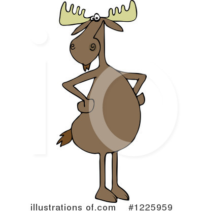 Royalty-Free (RF) Moose Clipart Illustration by djart - Stock Sample #1225959