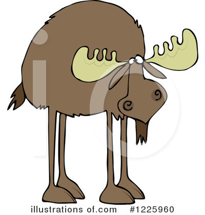 Royalty-Free (RF) Moose Clipart Illustration by djart - Stock Sample #1225960