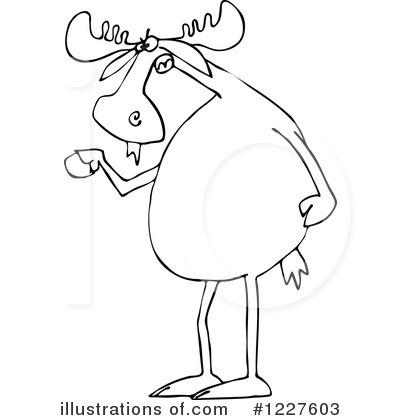 Royalty-Free (RF) Moose Clipart Illustration by djart - Stock Sample #1227603