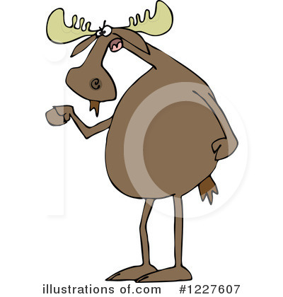 Royalty-Free (RF) Moose Clipart Illustration by djart - Stock Sample #1227607