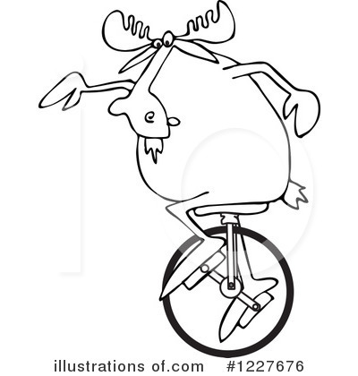 Royalty-Free (RF) Moose Clipart Illustration by djart - Stock Sample #1227676