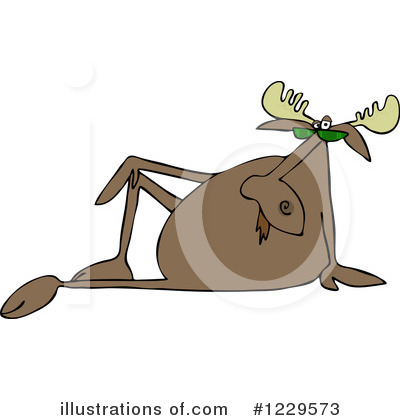 Royalty-Free (RF) Moose Clipart Illustration by djart - Stock Sample #1229573