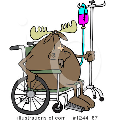 Royalty-Free (RF) Moose Clipart Illustration by djart - Stock Sample #1244187