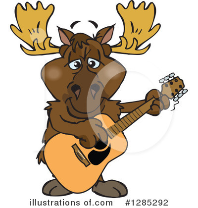 Royalty-Free (RF) Moose Clipart Illustration by Dennis Holmes Designs - Stock Sample #1285292