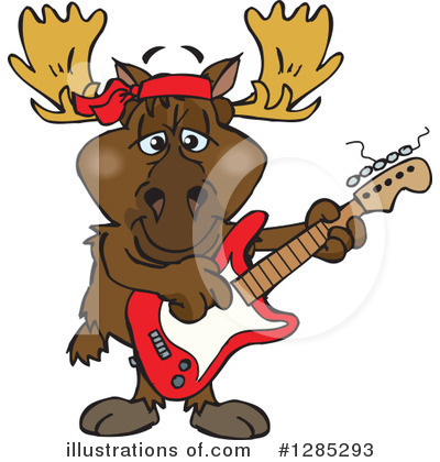 Royalty-Free (RF) Moose Clipart Illustration by Dennis Holmes Designs - Stock Sample #1285293