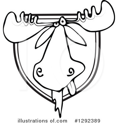 Royalty-Free (RF) Moose Clipart Illustration by djart - Stock Sample #1292389