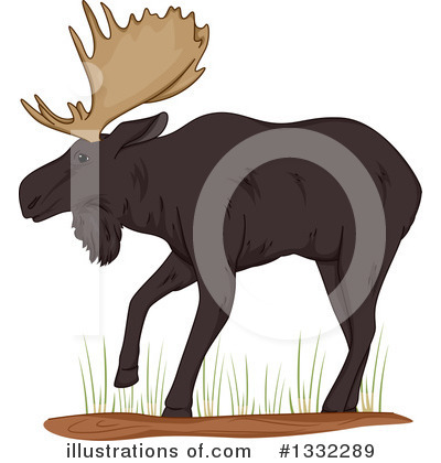 Royalty-Free (RF) Moose Clipart Illustration by BNP Design Studio - Stock Sample #1332289