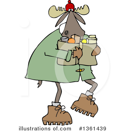 Royalty-Free (RF) Moose Clipart Illustration by djart - Stock Sample #1361439