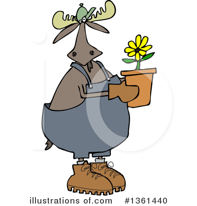 Royalty-Free (RF) Moose Clipart Illustration by djart - Stock Sample #1361440