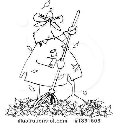 Royalty-Free (RF) Moose Clipart Illustration by djart - Stock Sample #1361606