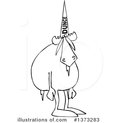 Royalty-Free (RF) Moose Clipart Illustration by djart - Stock Sample #1373283