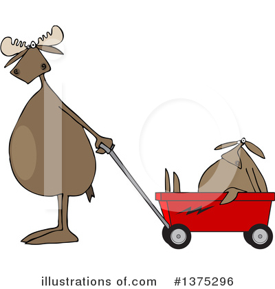 Royalty-Free (RF) Moose Clipart Illustration by djart - Stock Sample #1375296