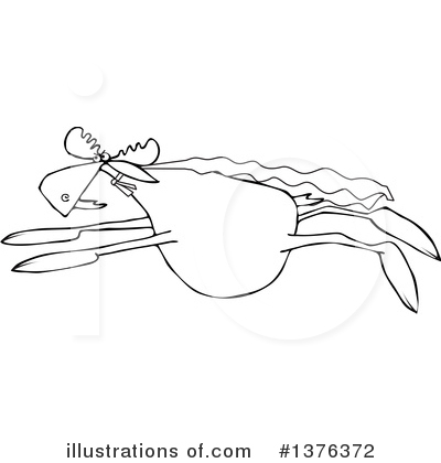 Royalty-Free (RF) Moose Clipart Illustration by djart - Stock Sample #1376372