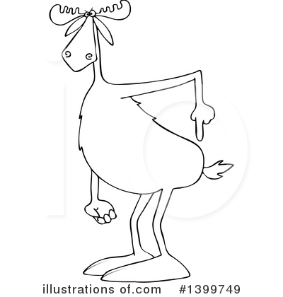 Royalty-Free (RF) Moose Clipart Illustration by djart - Stock Sample #1399749