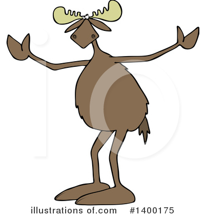 Royalty-Free (RF) Moose Clipart Illustration by djart - Stock Sample #1400175