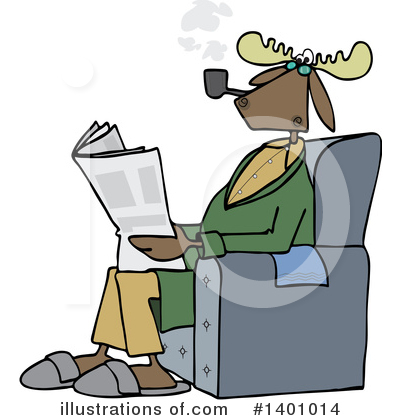 Royalty-Free (RF) Moose Clipart Illustration by djart - Stock Sample #1401014
