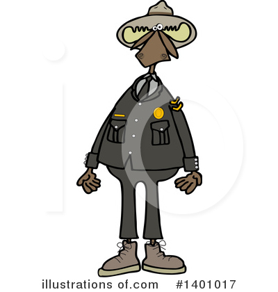 Royalty-Free (RF) Moose Clipart Illustration by djart - Stock Sample #1401017