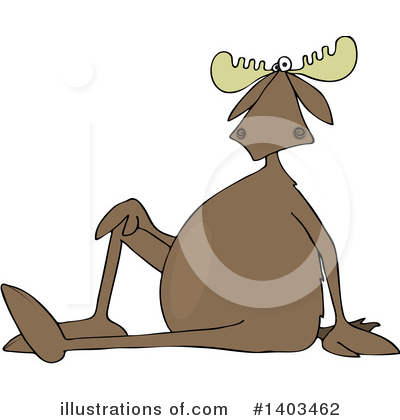 Royalty-Free (RF) Moose Clipart Illustration by djart - Stock Sample #1403462