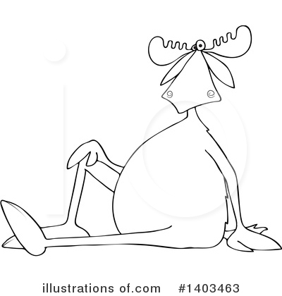 Royalty-Free (RF) Moose Clipart Illustration by djart - Stock Sample #1403463