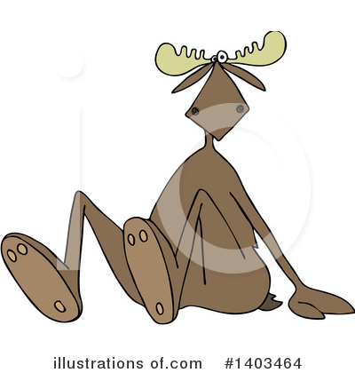 Royalty-Free (RF) Moose Clipart Illustration by djart - Stock Sample #1403464