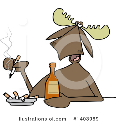 Royalty-Free (RF) Moose Clipart Illustration by djart - Stock Sample #1403989