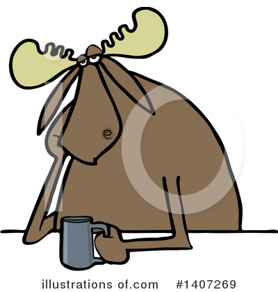 Royalty-Free (RF) Moose Clipart Illustration by djart - Stock Sample #1407269