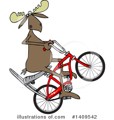 Royalty-Free (RF) Moose Clipart Illustration by djart - Stock Sample #1409542