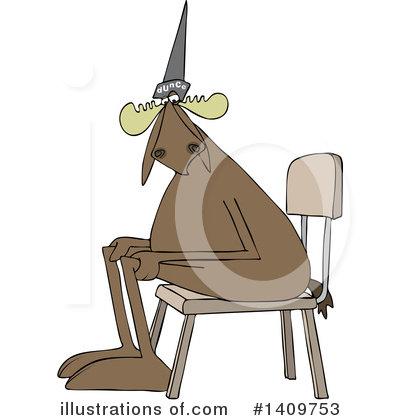 Royalty-Free (RF) Moose Clipart Illustration by djart - Stock Sample #1409753