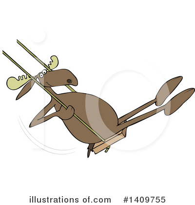 Royalty-Free (RF) Moose Clipart Illustration by djart - Stock Sample #1409755