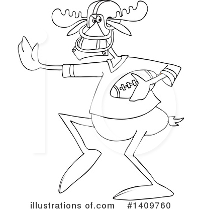 Royalty-Free (RF) Moose Clipart Illustration by djart - Stock Sample #1409760