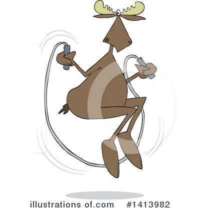 Royalty-Free (RF) Moose Clipart Illustration by djart - Stock Sample #1413982