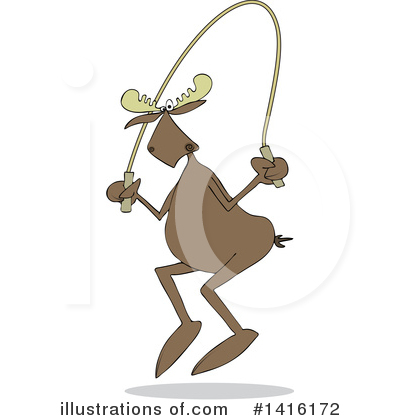 Royalty-Free (RF) Moose Clipart Illustration by djart - Stock Sample #1416172