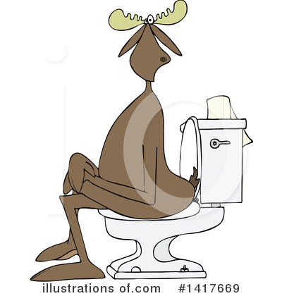 Royalty-Free (RF) Moose Clipart Illustration by djart - Stock Sample #1417669