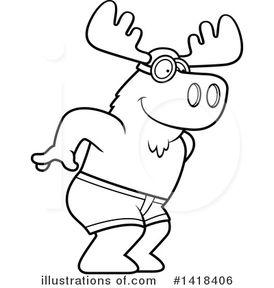 Royalty-Free (RF) Moose Clipart Illustration by Cory Thoman - Stock Sample #1418406