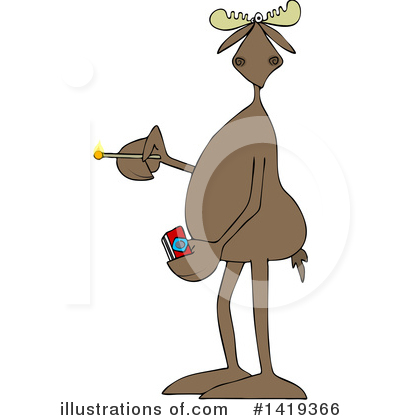 Royalty-Free (RF) Moose Clipart Illustration by djart - Stock Sample #1419366