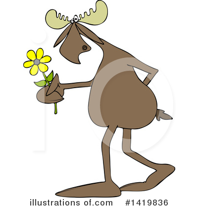 Royalty-Free (RF) Moose Clipart Illustration by djart - Stock Sample #1419836
