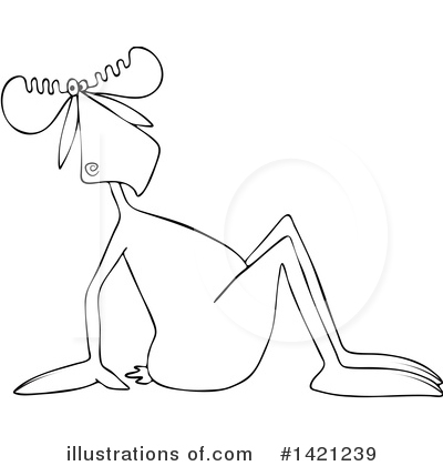 Royalty-Free (RF) Moose Clipart Illustration by djart - Stock Sample #1421239