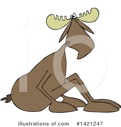 Royalty-Free (RF) Moose Clipart Illustration by djart - Stock Sample #1421247