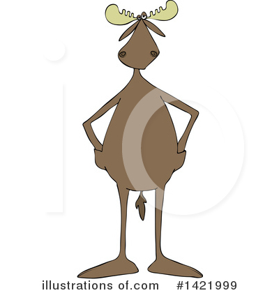 Royalty-Free (RF) Moose Clipart Illustration by djart - Stock Sample #1421999