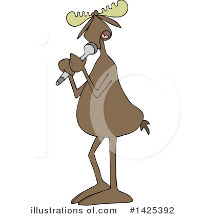 Royalty-Free (RF) Moose Clipart Illustration by djart - Stock Sample #1425392