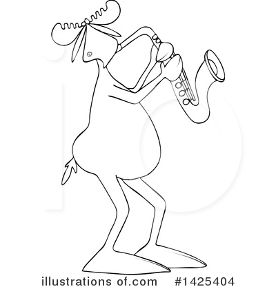 Royalty-Free (RF) Moose Clipart Illustration by djart - Stock Sample #1425404